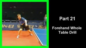 DTT21 - Drilling table tennis part 21 - Forehand whole table drill thumbnail