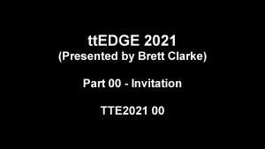2021 00 - ttEDGE 2021 part 00 - Invitation thumbnail